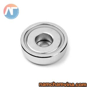 Alternative view of Nam châm nồi bọc inox lỗ thẳng D20mm