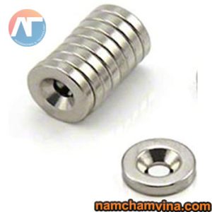 Alternative view of Nam châm tròn có lỗ bắt vít D12x5/4mm