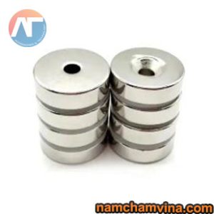 Alternative view of Nam châm tròn có lỗ bắt vít D25x20/6mm