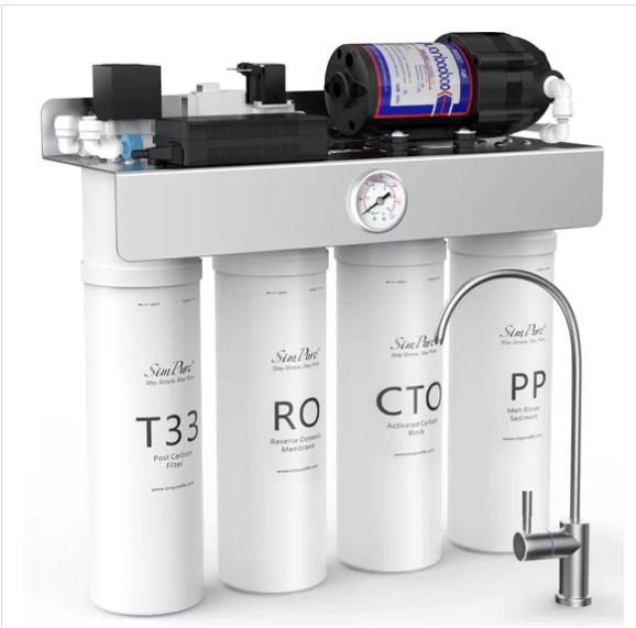 Bình lọc nước RO sử dụng nhiều lõi lọc và được sắp xếp theo cấu trúc đa tầng